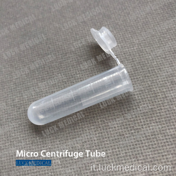 Tubo di microcentrifuga sterile in plastica